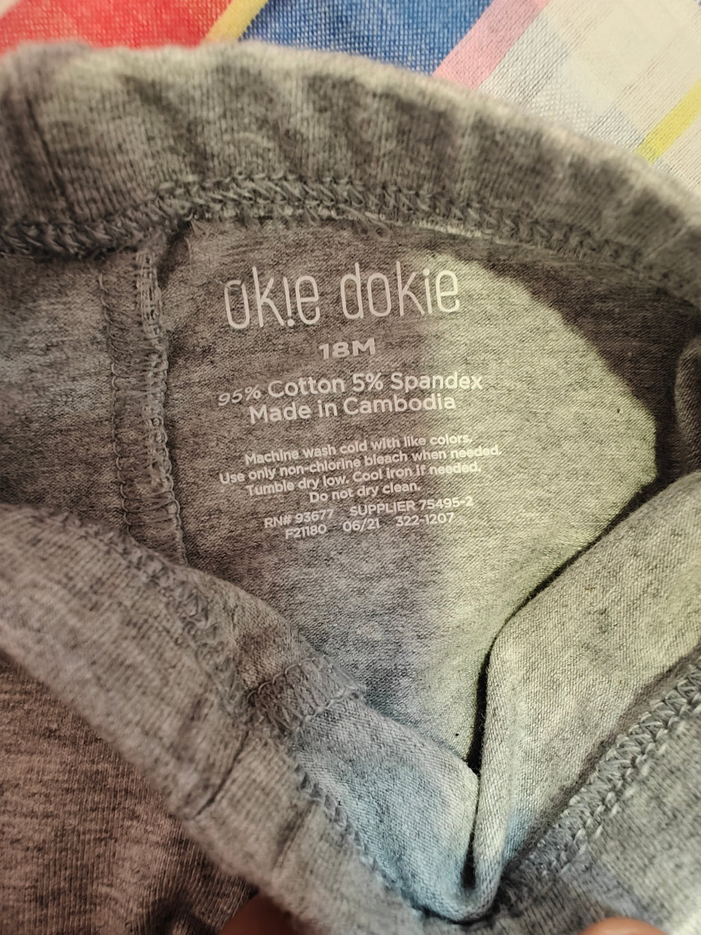 Calza Legging Okie Dokie - Gris Melange Reforzado
