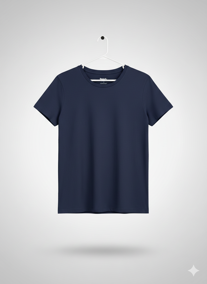 Playera Bench Core Basic – Azul Marino – 100% Algodón Premium - Talla S