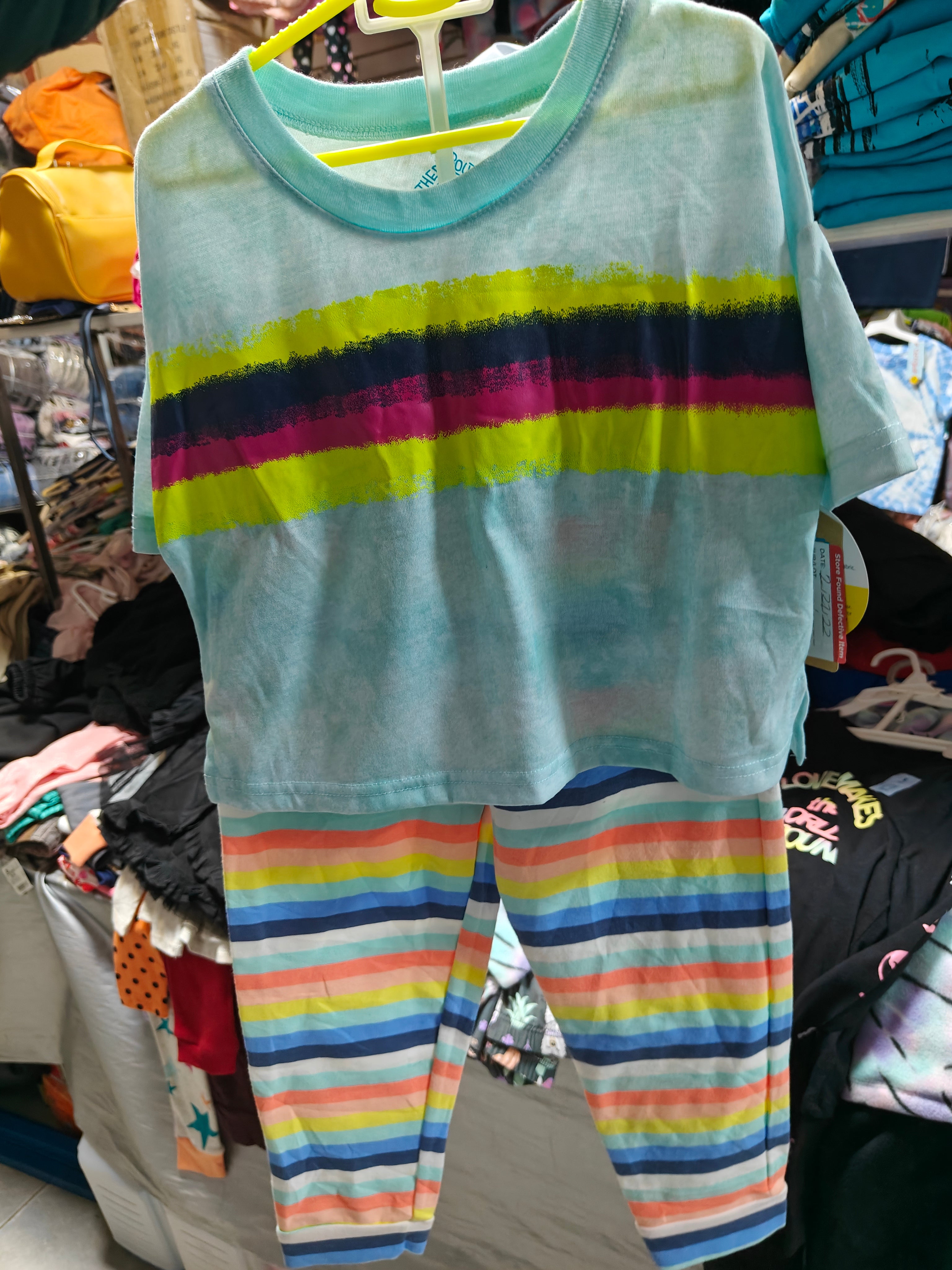 Conjunto de Pijama "Tie-Dye & Stripes" para Niñas - 2 Piezas