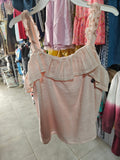 Blusa con Vuelo y Textura Gingham - Abercrombie Kids