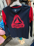 Playera Deportiva Reebok Kids – Manga Larga Navy/Rojo