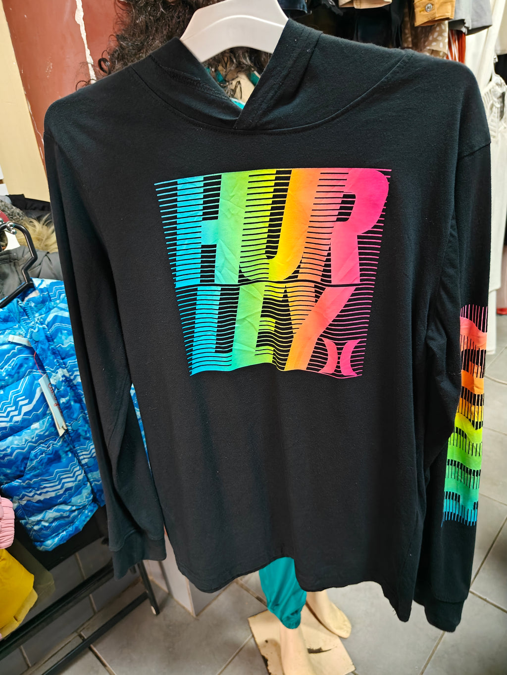 Hoodie Hurley Ligero - Diseño Gráfico Rainbow