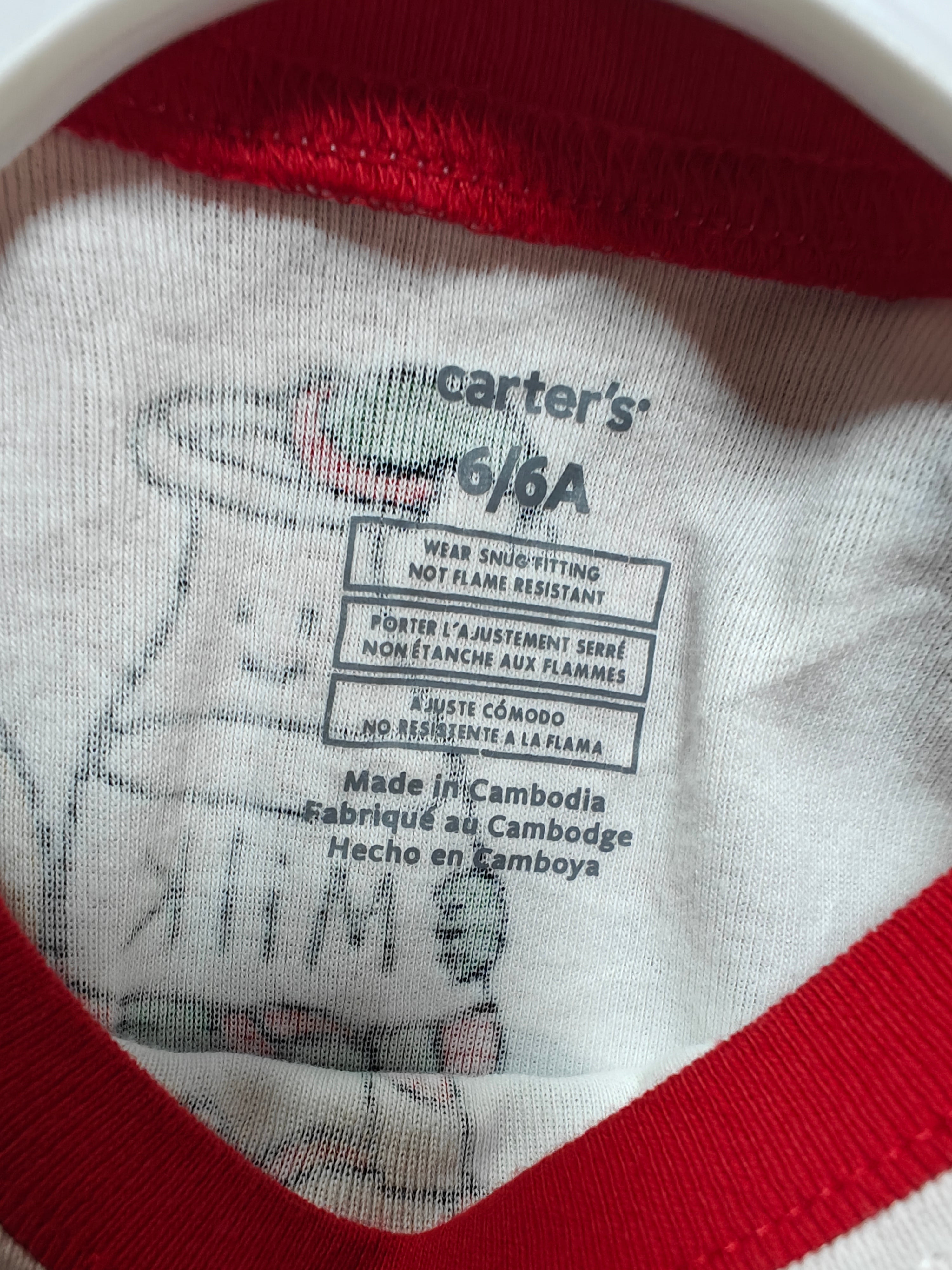 Pijama Navideña Carter's - Santa y Galletas (Talla 6)