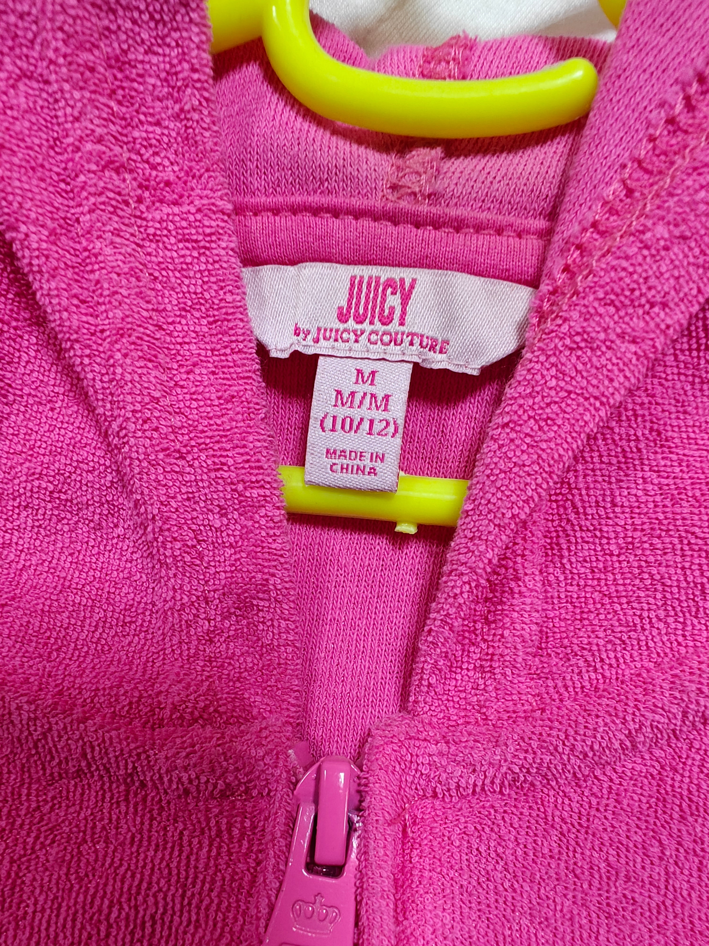 Chaqueta Juicy Couture de Toalla Rosa - Manga Corta con Capucha
