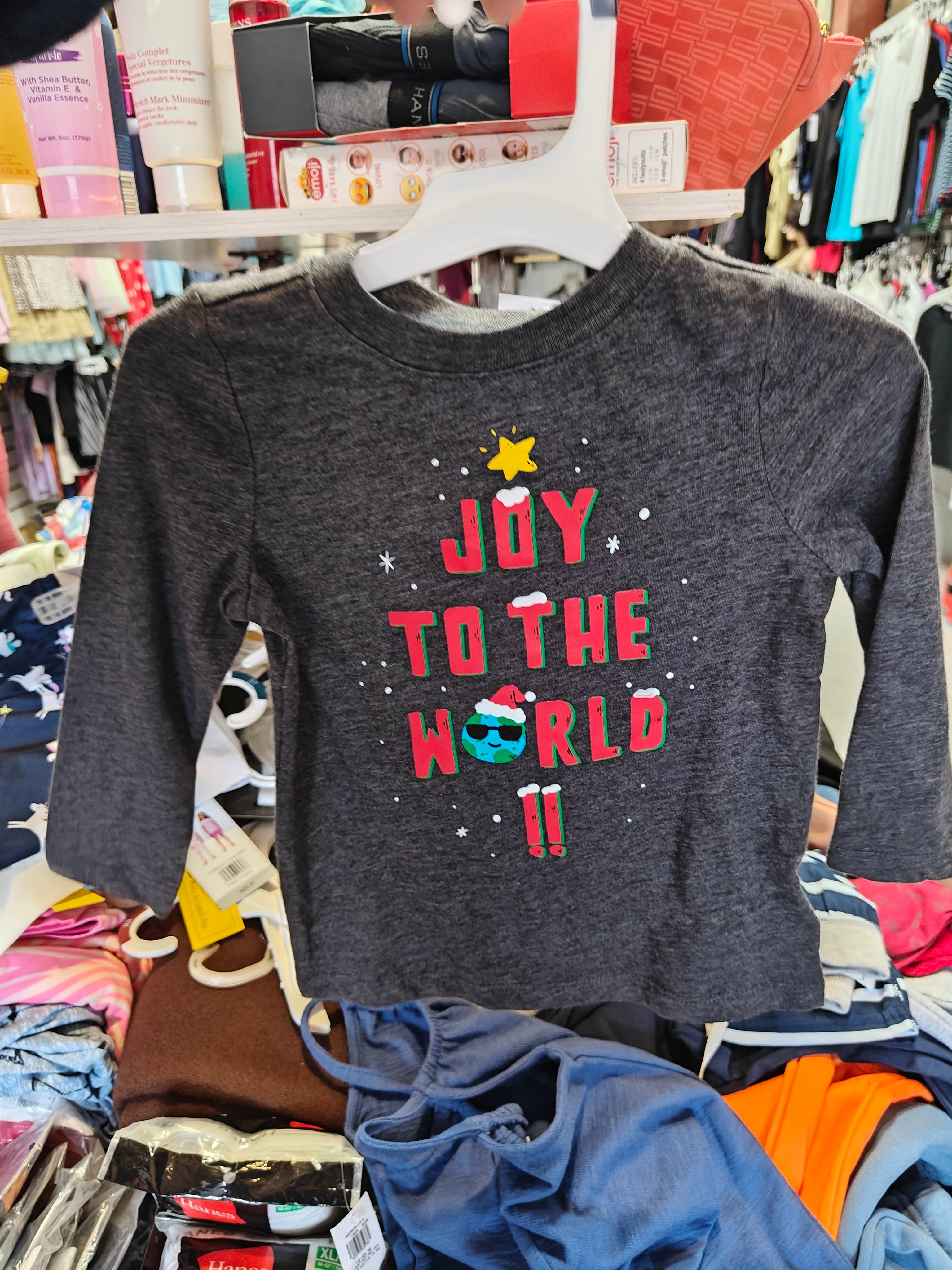 Polera Infantil "Joy to the World" - Estilo Navideño Divertido