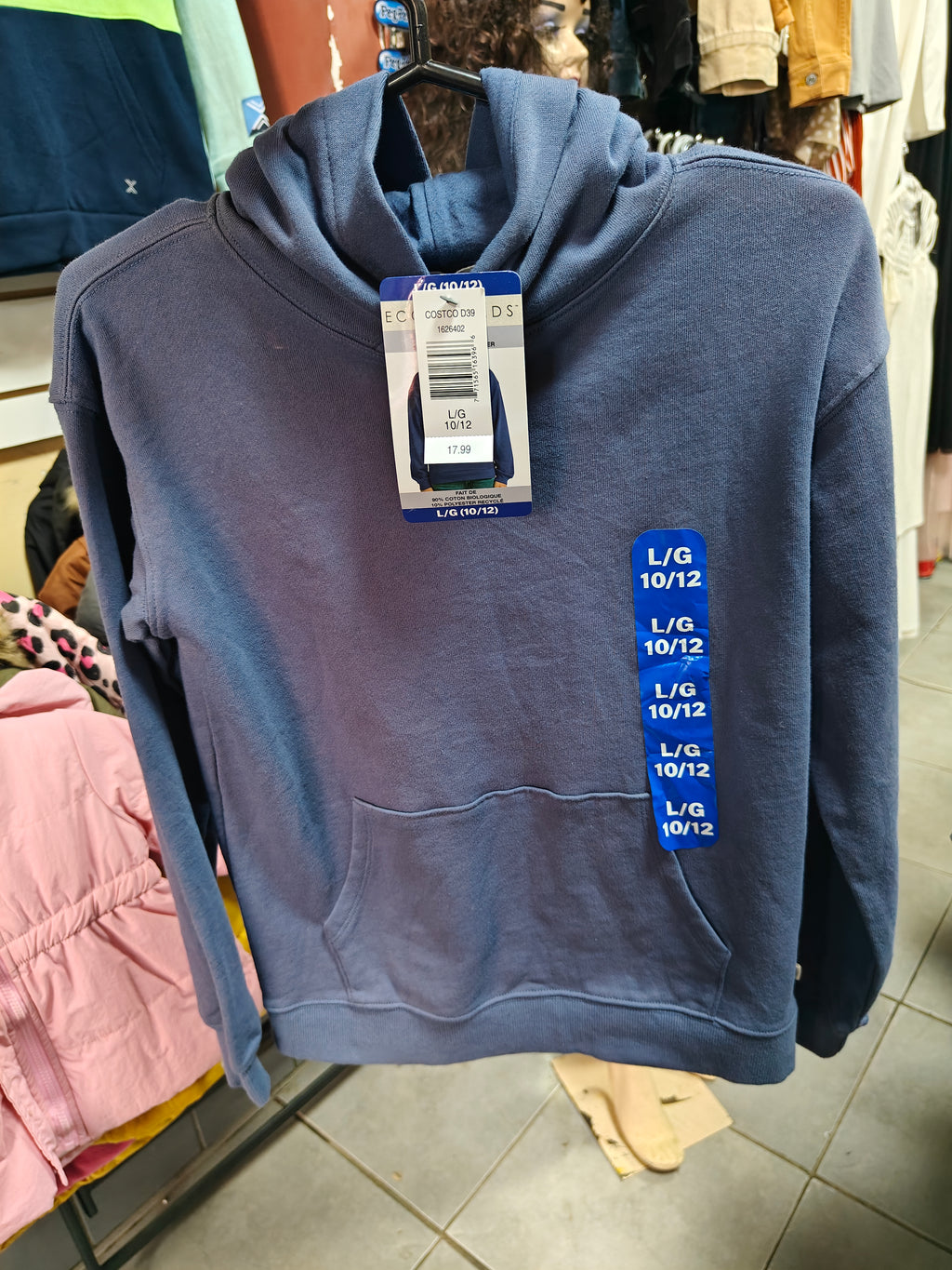 Sudadera EcoThreads con Capucha para Niño - Azul Denim
