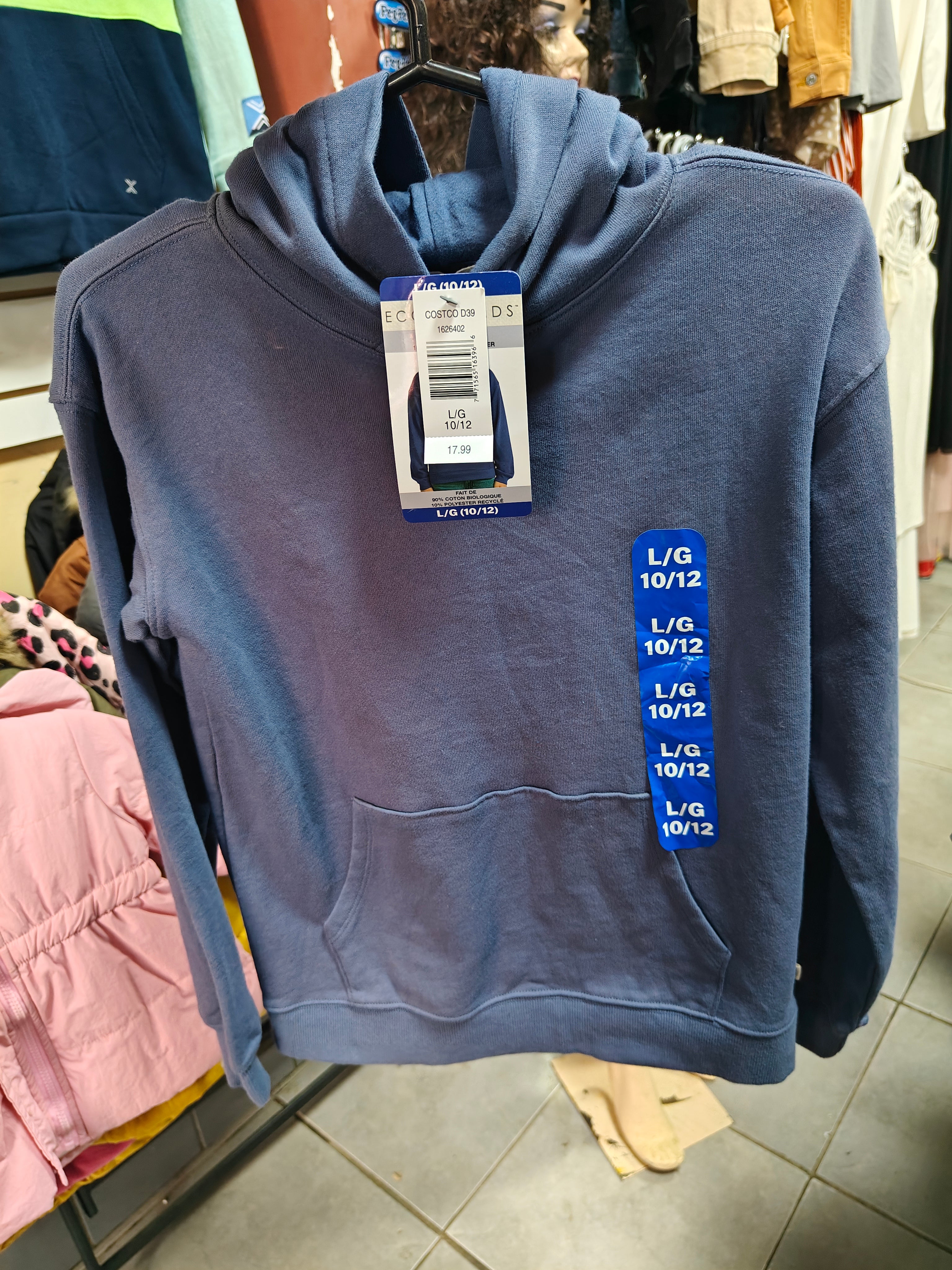Sudadera EcoThreads con Capucha para Niño - Azul Denim