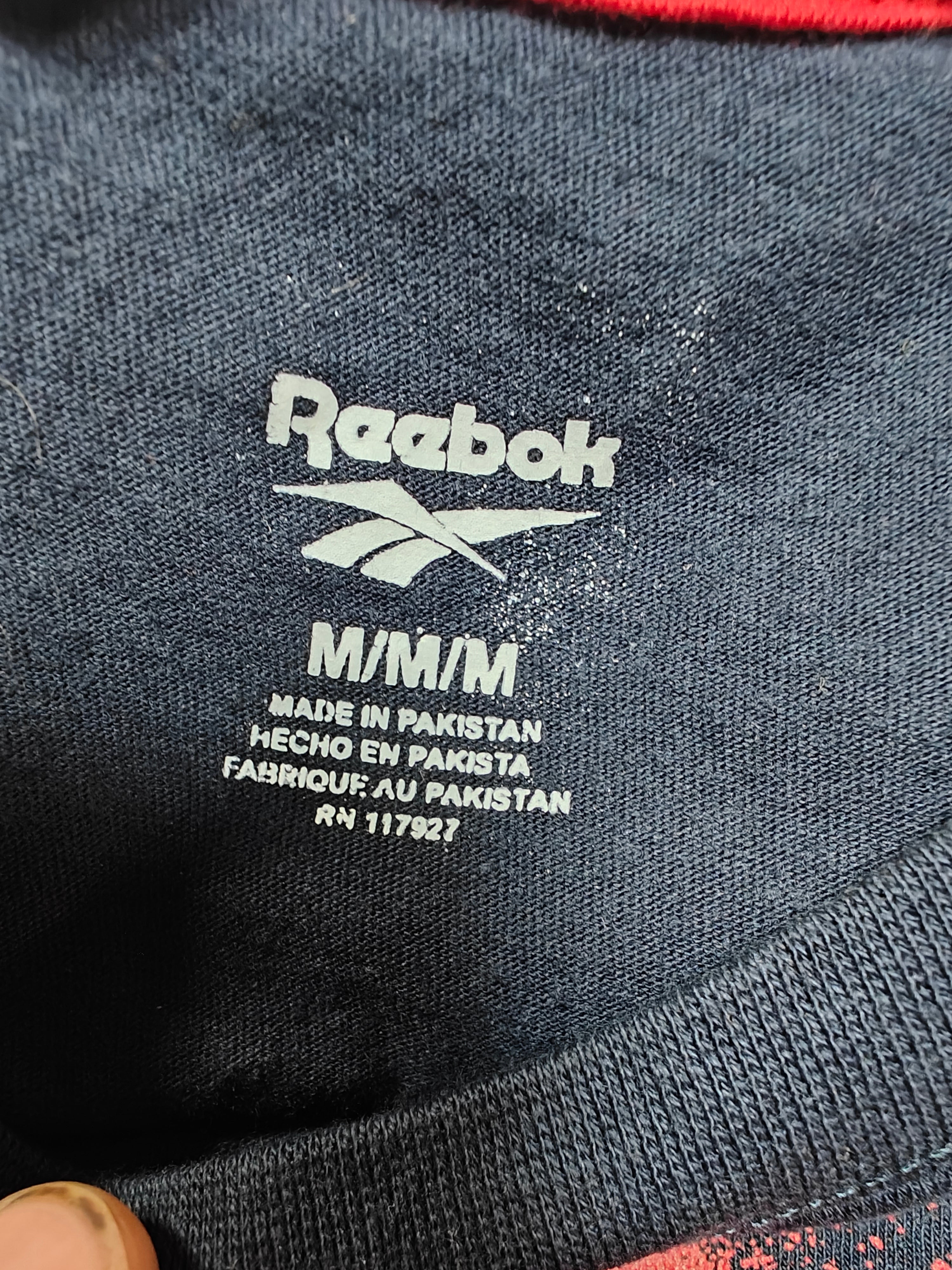 Playera Deportiva Reebok Kids – Manga Larga Navy/Rojo
