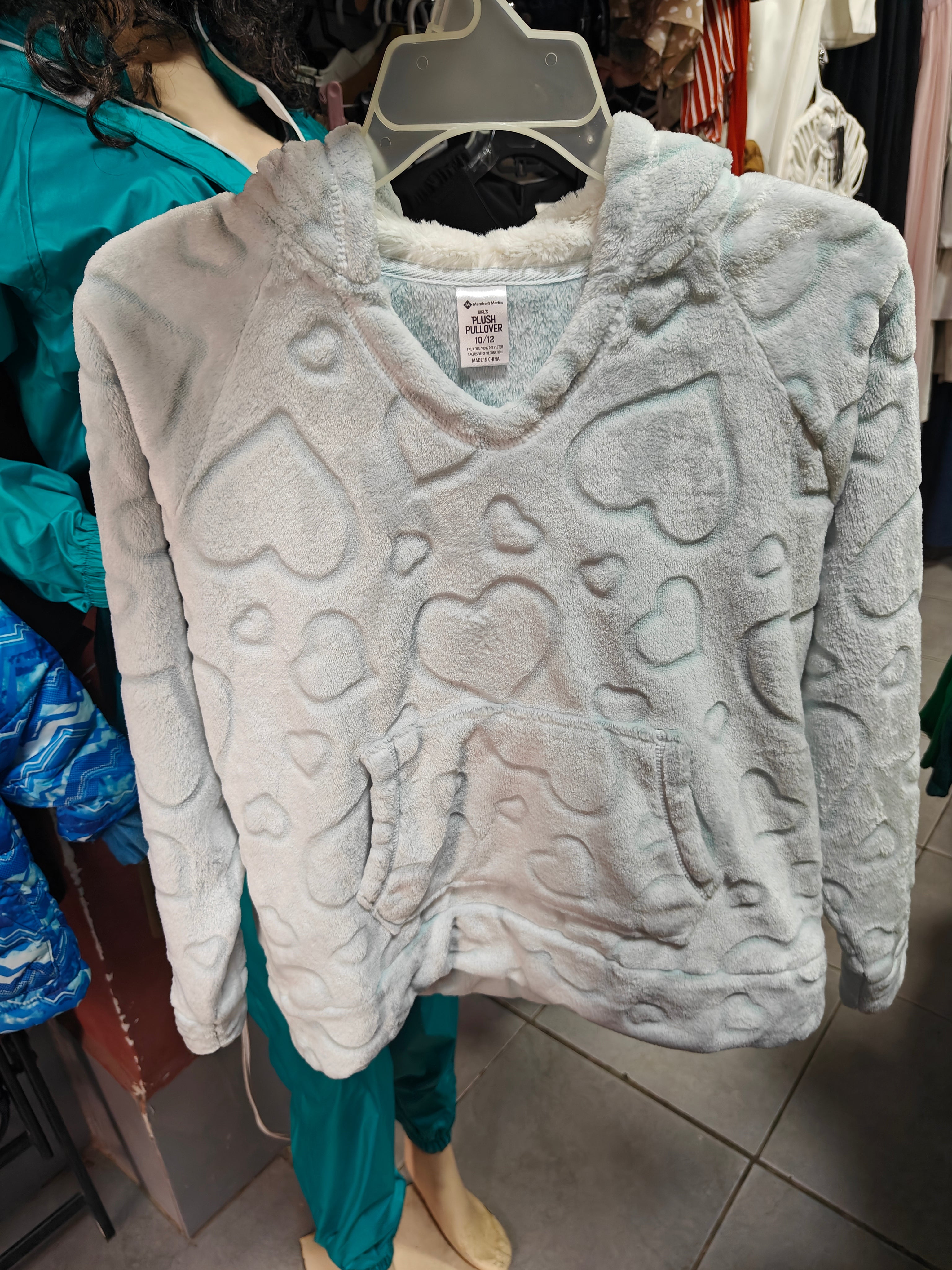 Hoodie Térmico de Felpa Member's Mark - Corazones en Relieve