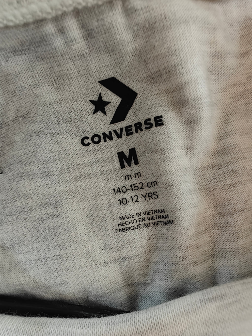 Polera Muscle Tank Converse – Gris Jaspeado con Estrella Neón