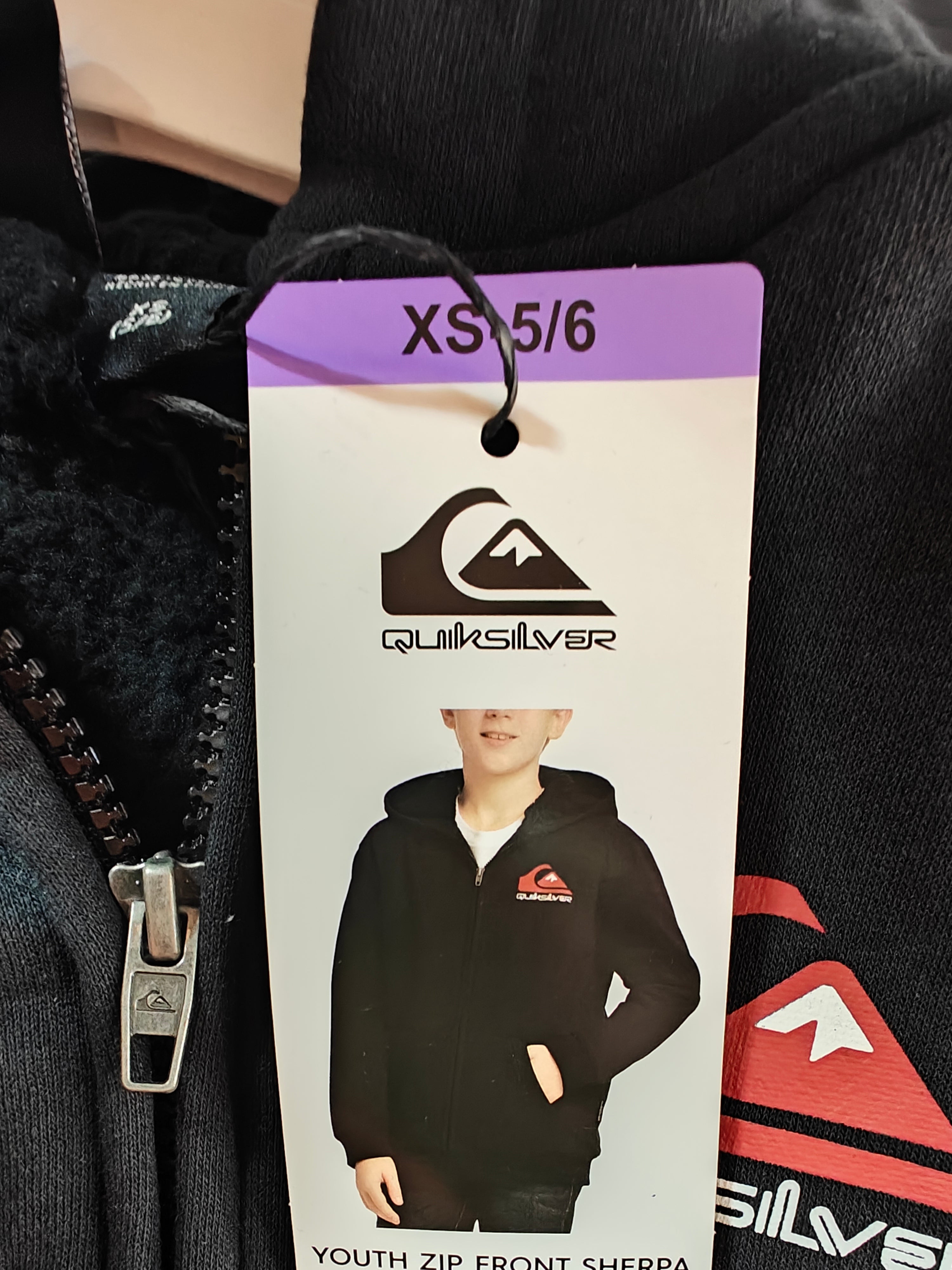 Chaqueta Quiksilver Youth Zip Front Sherpa - Talla XS (5/6) años