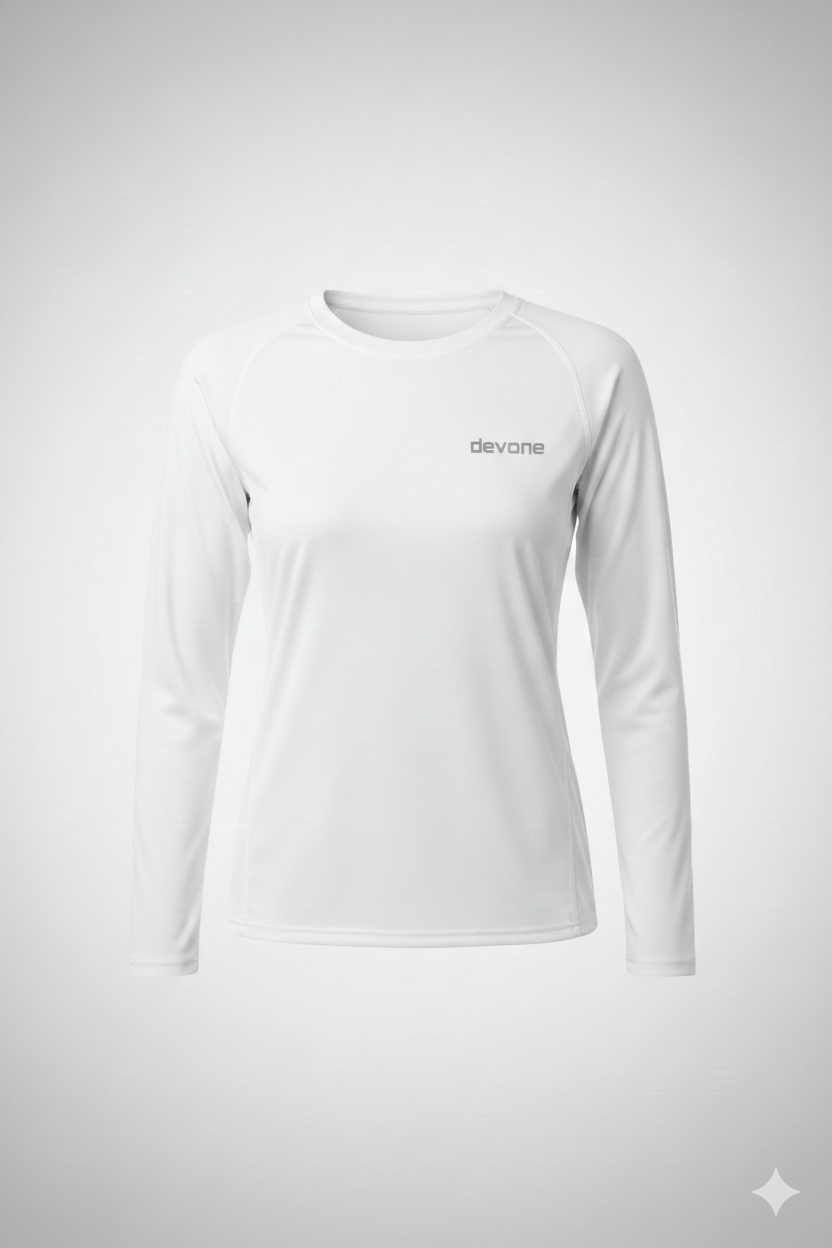 Polera Manga Larga Devops Performance – Blanco Óptico Estilo Atlético deportivo