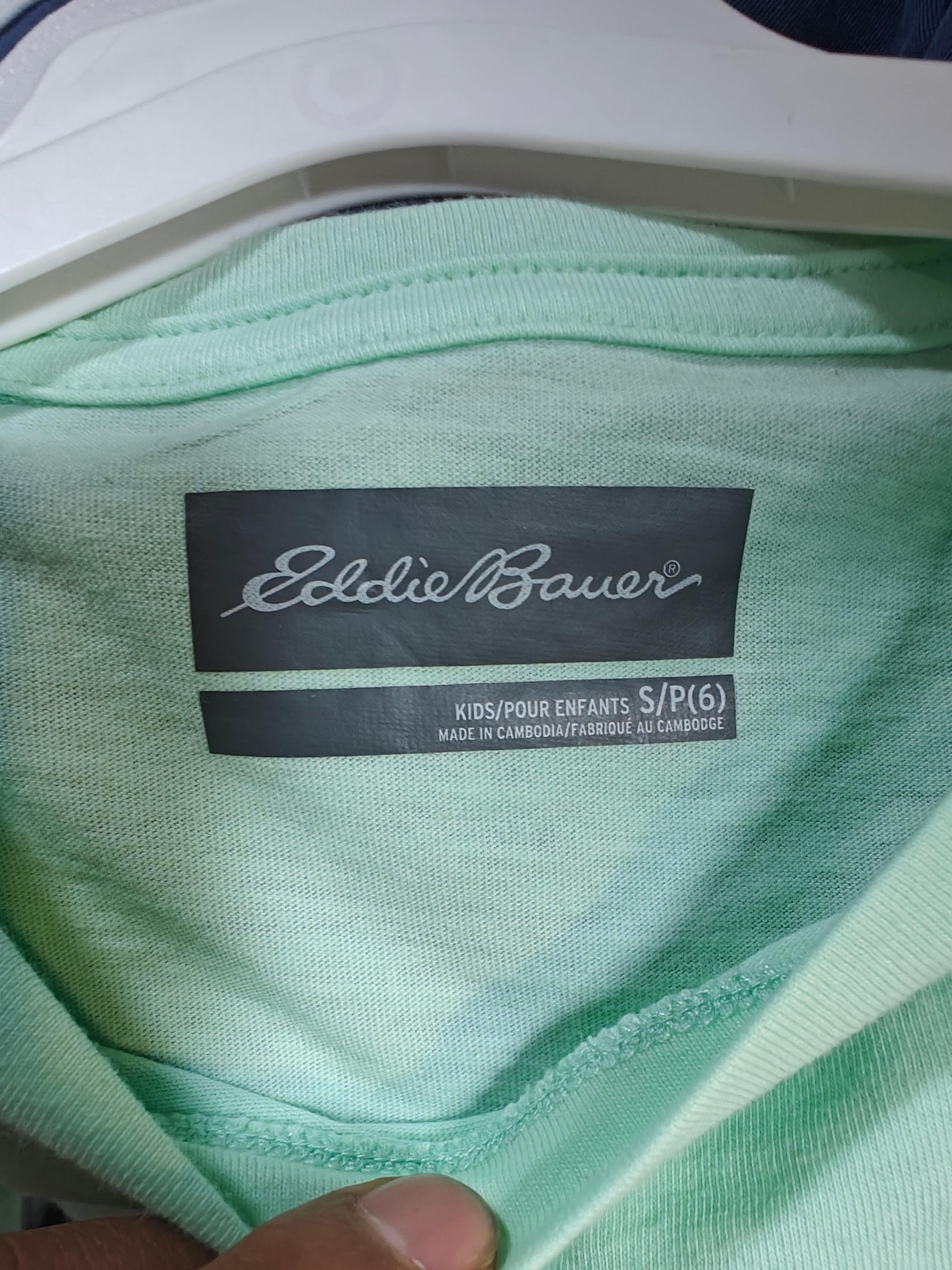 Polera Eddie Bauer Kids - Edición "All I Need Is To Be Happy" – Verde Menta