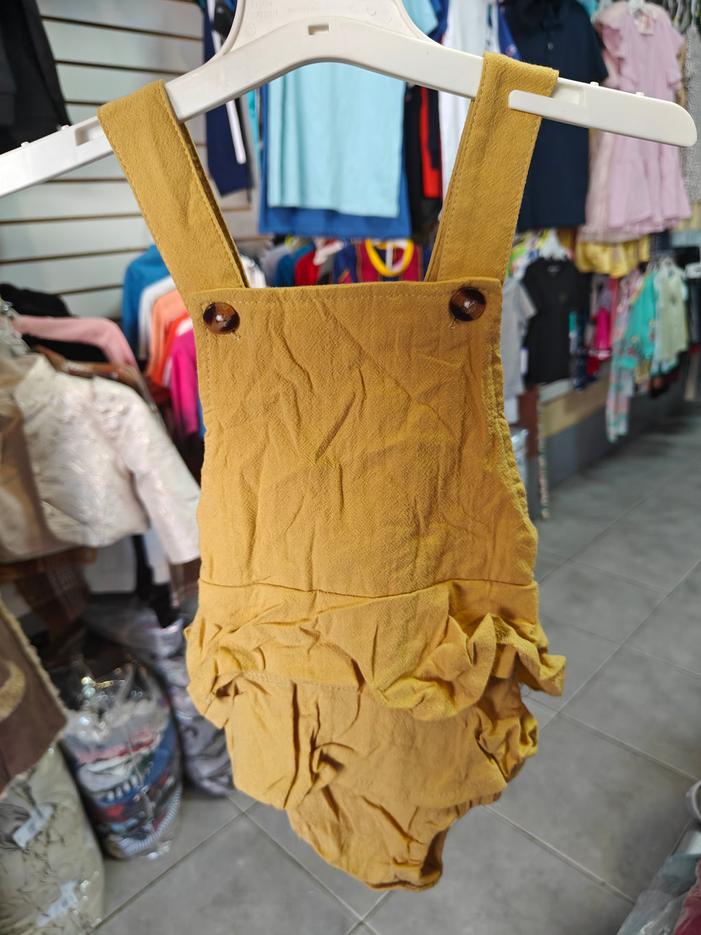 Romper "Girasol" con Volantes - Mostaza