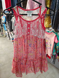 Vestido Jona Michelle Rosa con Corpiño de Encaje y Falda Floral – Talla 7