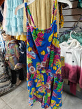 Enterizo Corto "Racing Blue Leaf" – Estilo Tropical y Fresco talla 14 años