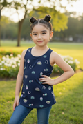 Bividí Arizona Jean Co. – Edición "Dreamy Sky" con Espalda Deportiva – Azul Marino talla 7 años