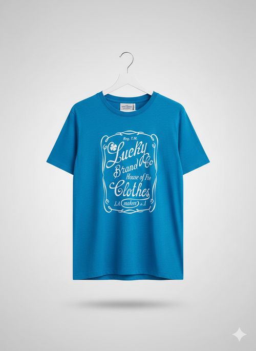 Playera Lucky Brand Heritage Blue – Corte Regular - Talla L