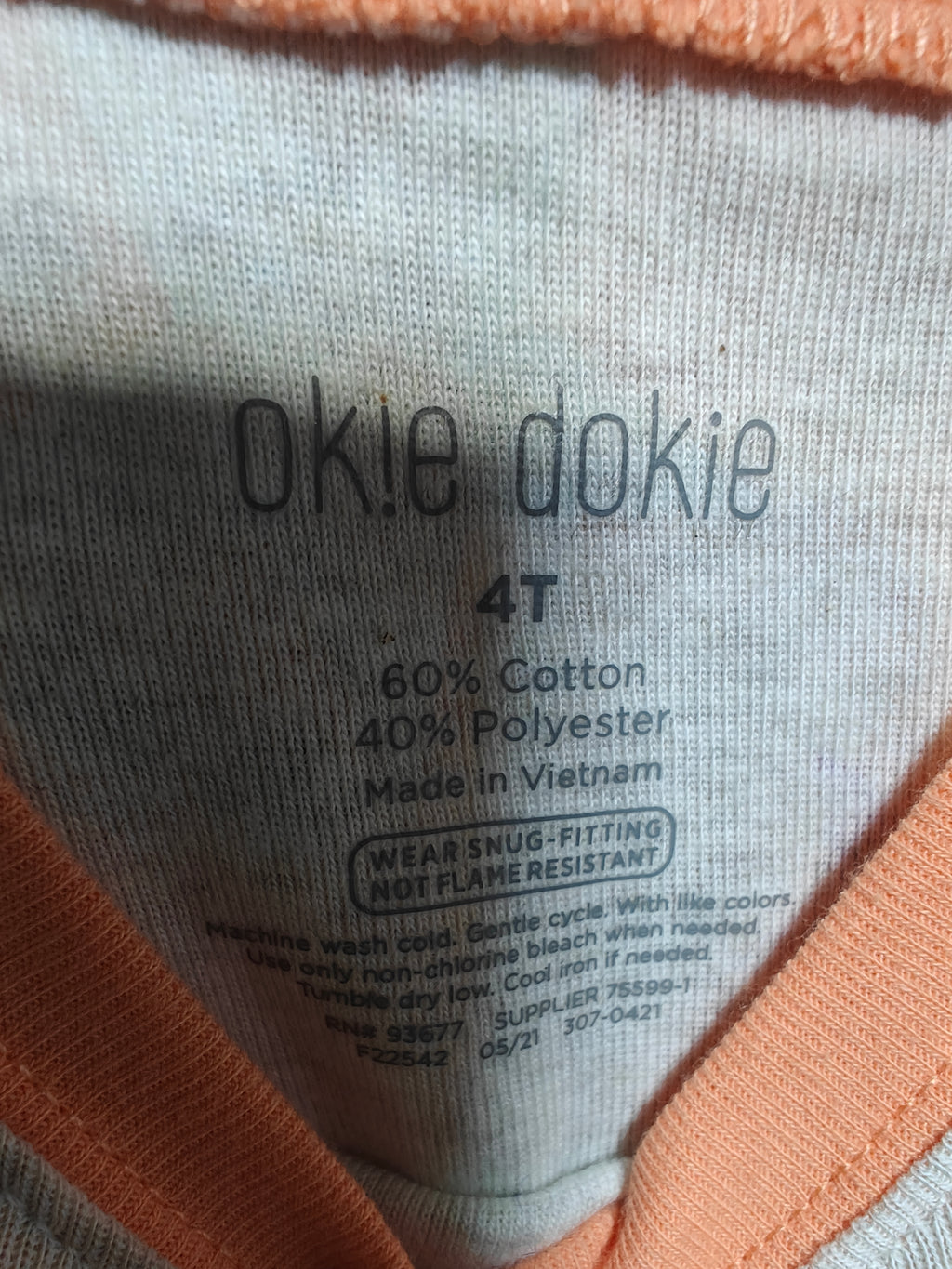 Pijama de Estrellas Multicolor - Okie Dokie (Talla 4T)