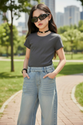 Polera Kids – Edición "Eyelet Boho" con Vuelo –  (Talla 10)