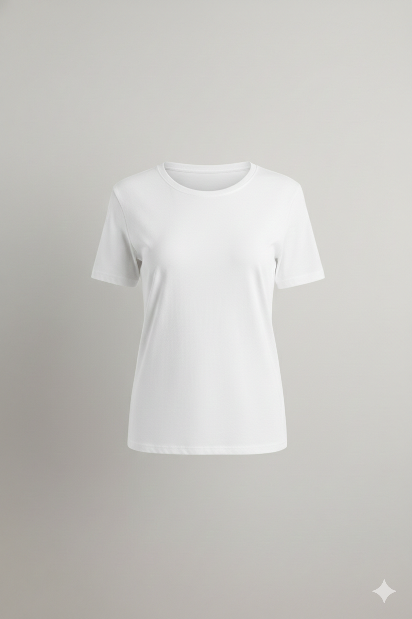Polera Kirkland – Blanco Óptico Premium en Talla L