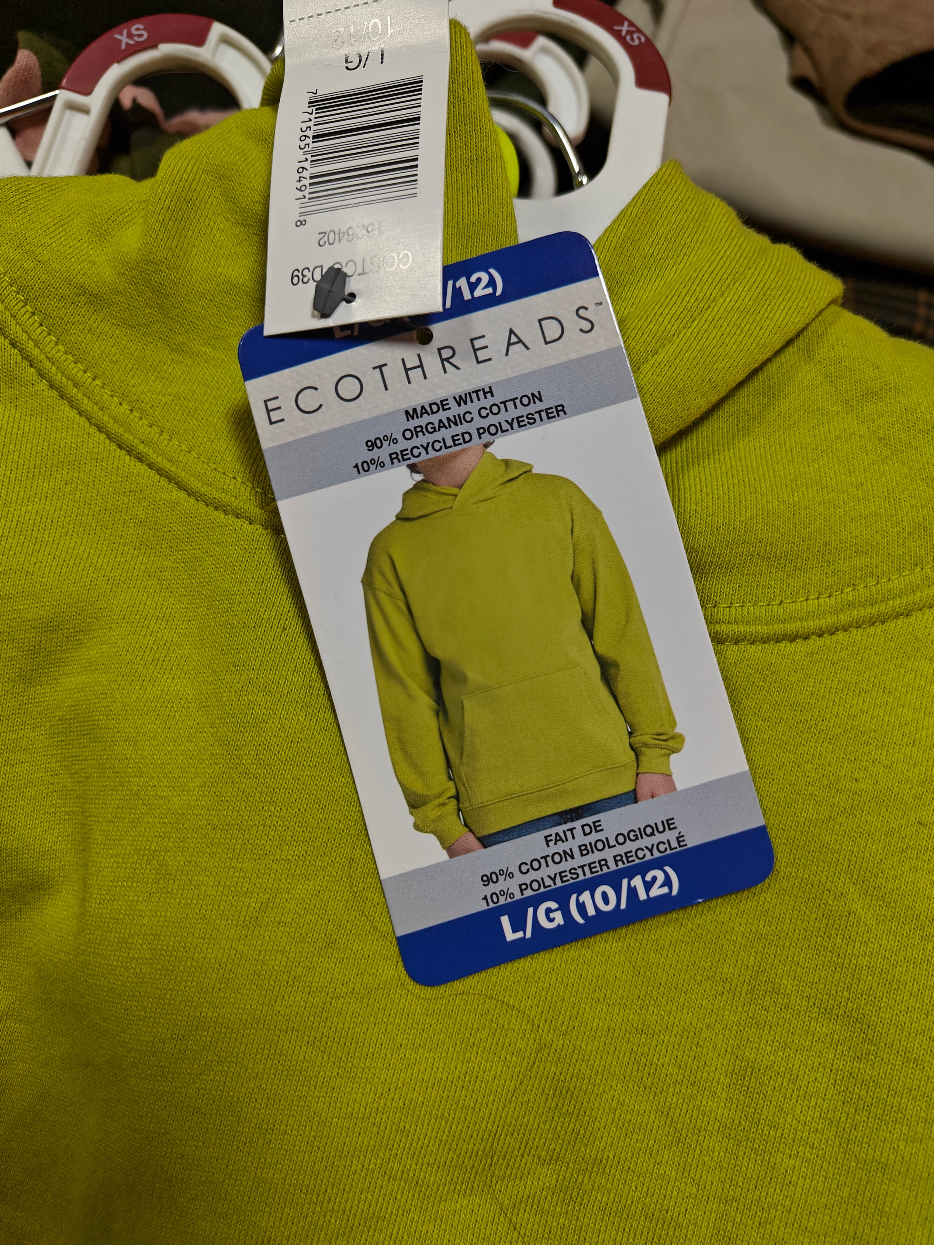 Hoodie Ecothreads Kids - Verde Lima Orgánico