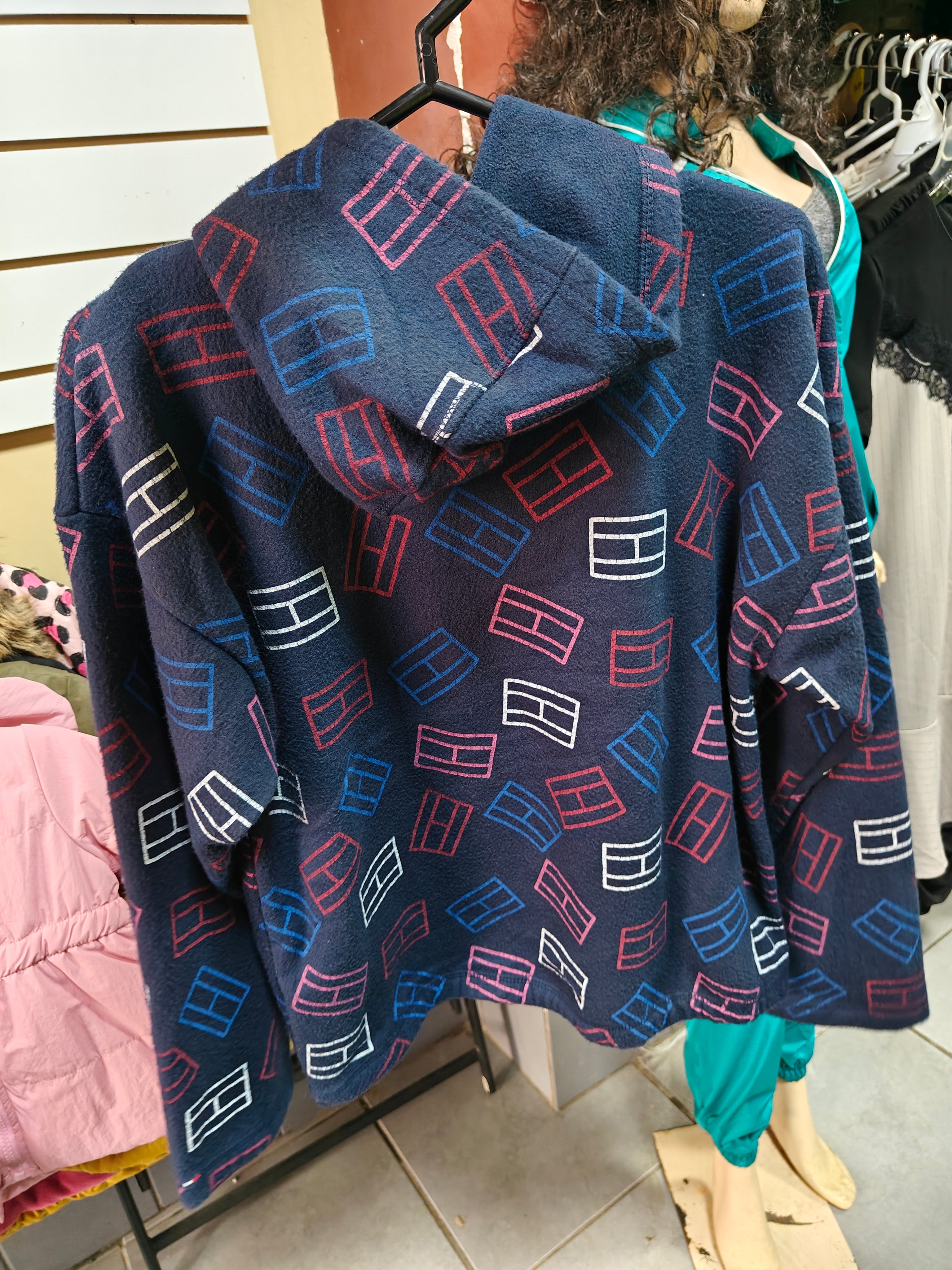 Hoodie Tommy Hilfiger Kids - Estampado Integral de Logotipo (Fleece)