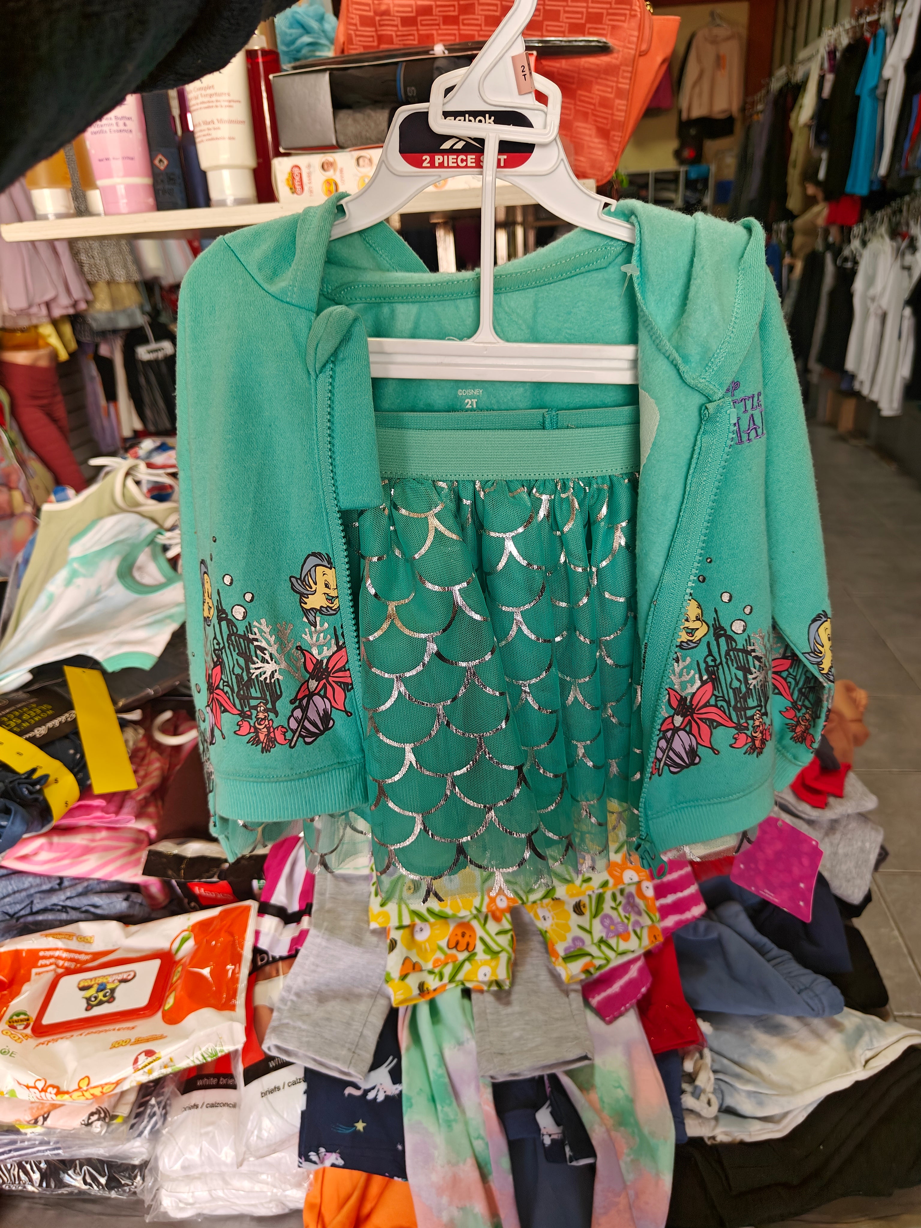 Conjunto Disney Princess: "La Sirenita" de 2 Piezas para Niña (Talla 2T)
