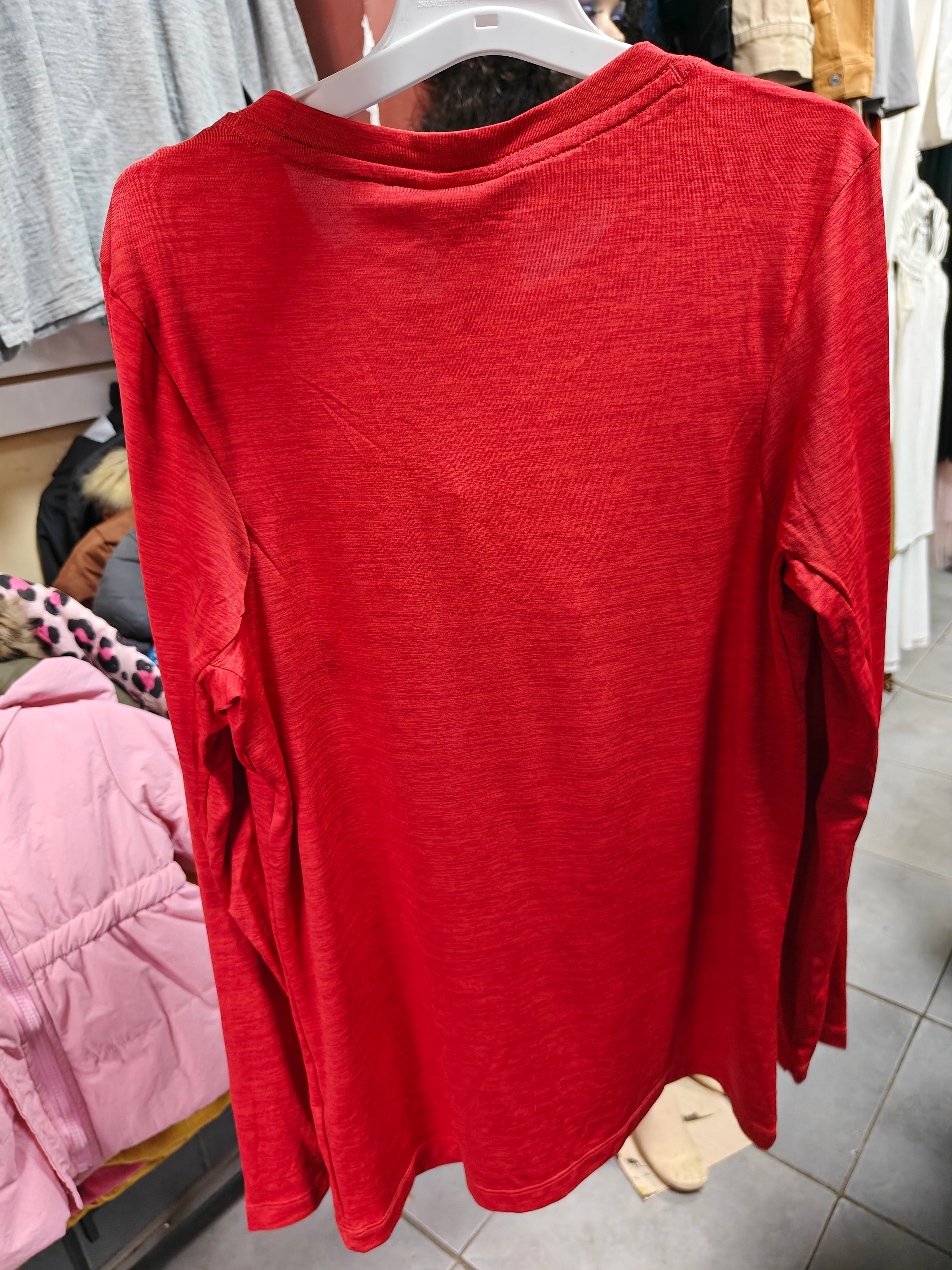 Playera Nike Dri-FIT Manga Larga para Niño - Rojo University