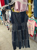 Vestido Midi Infantil Lilt - Azul Marino con Estampado Étnico