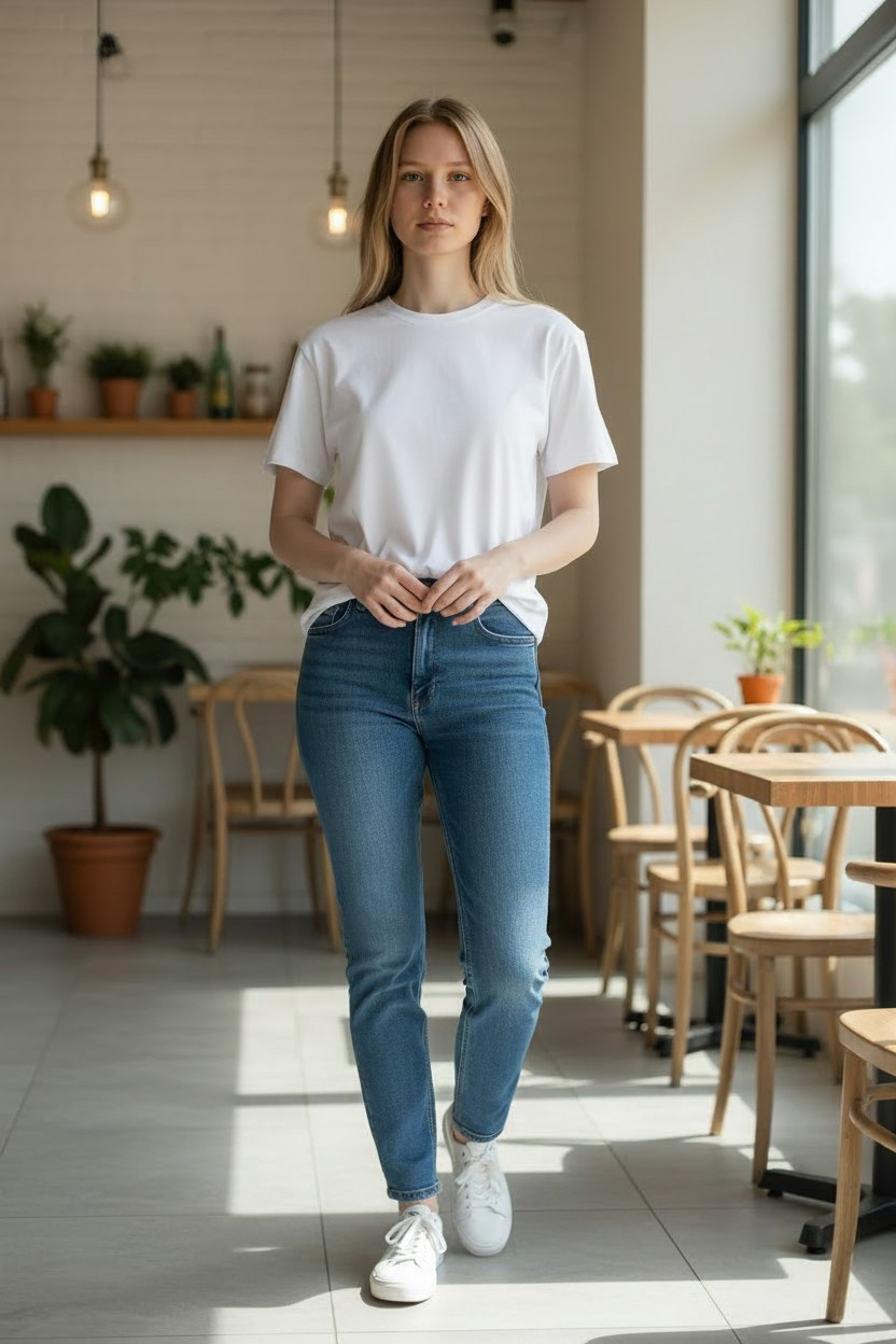 Polera Kirkland – Blanco Óptico Premium en Talla L