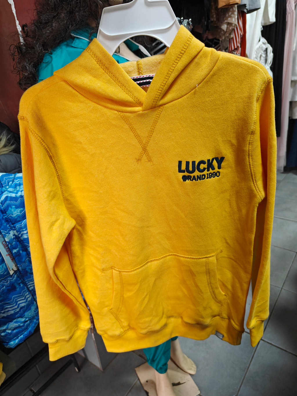Sudadera Lucky Brand con Capucha - Amarillo Mostaza (Juvenil)