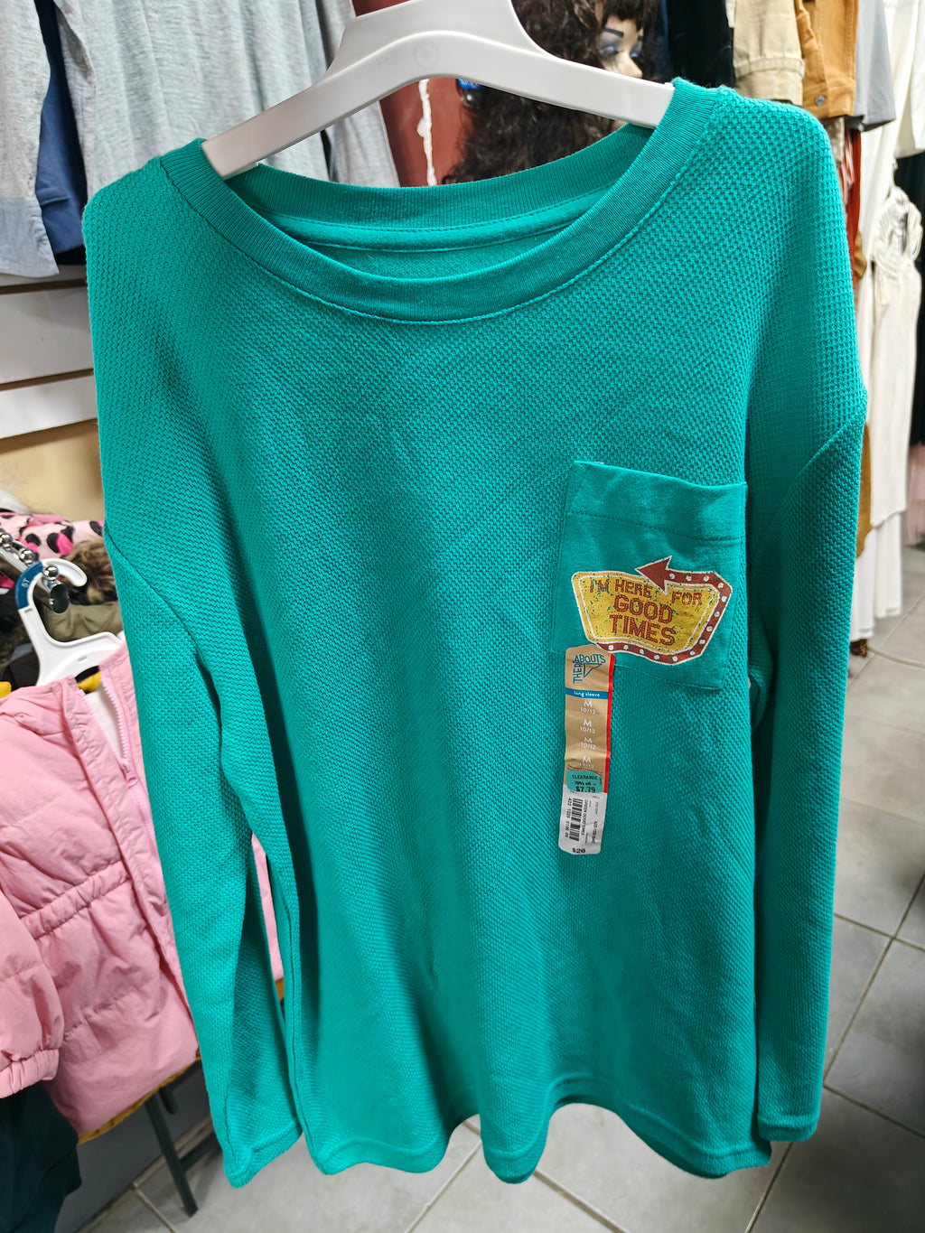 Camiseta Térmica "Thereabouts" - Verde Teal - Talla M (10/12)