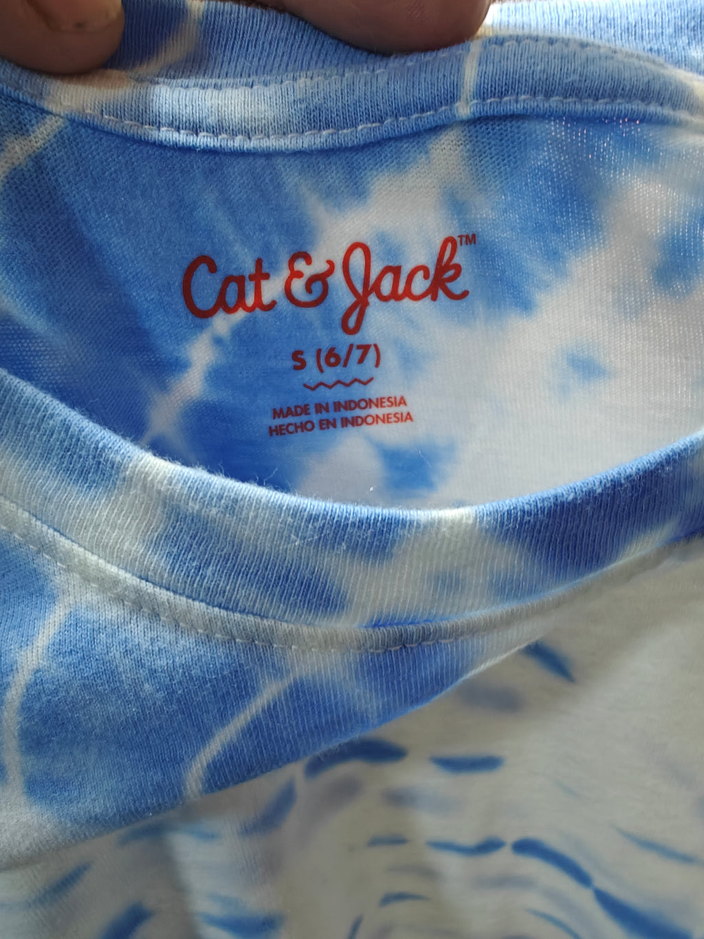 Polera Crop Tie-Dye Cat & Jack – Azul y Blanco Estilo Verano