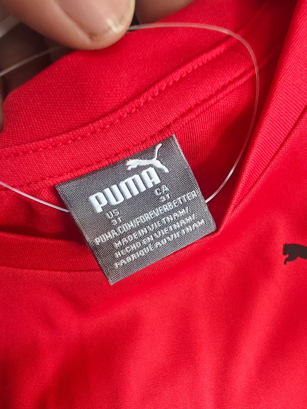 Polera Puma Sport Essentials - Rojo Vibrante para Niño (Original)