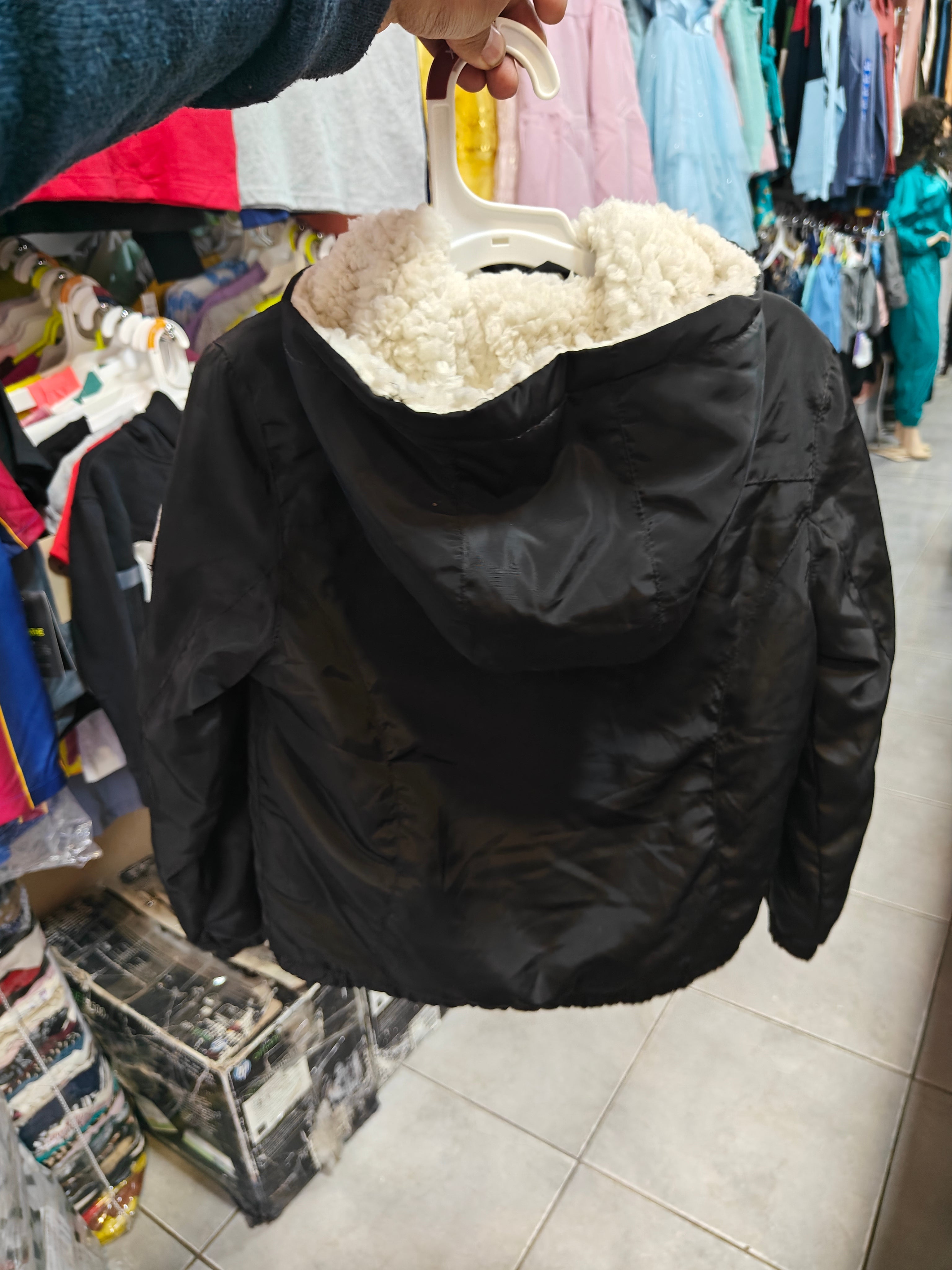 Chaqueta Cortavientos con Capucha - negro para Niño (Original)