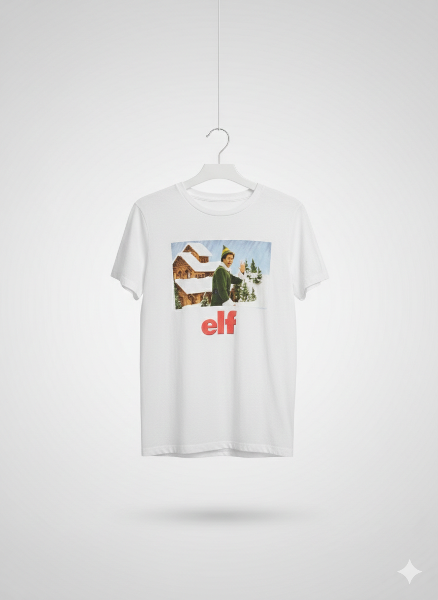 Playera Old Navy "Elf" Movie Edition – Edición Especial Navideña – Talla M (Youth)