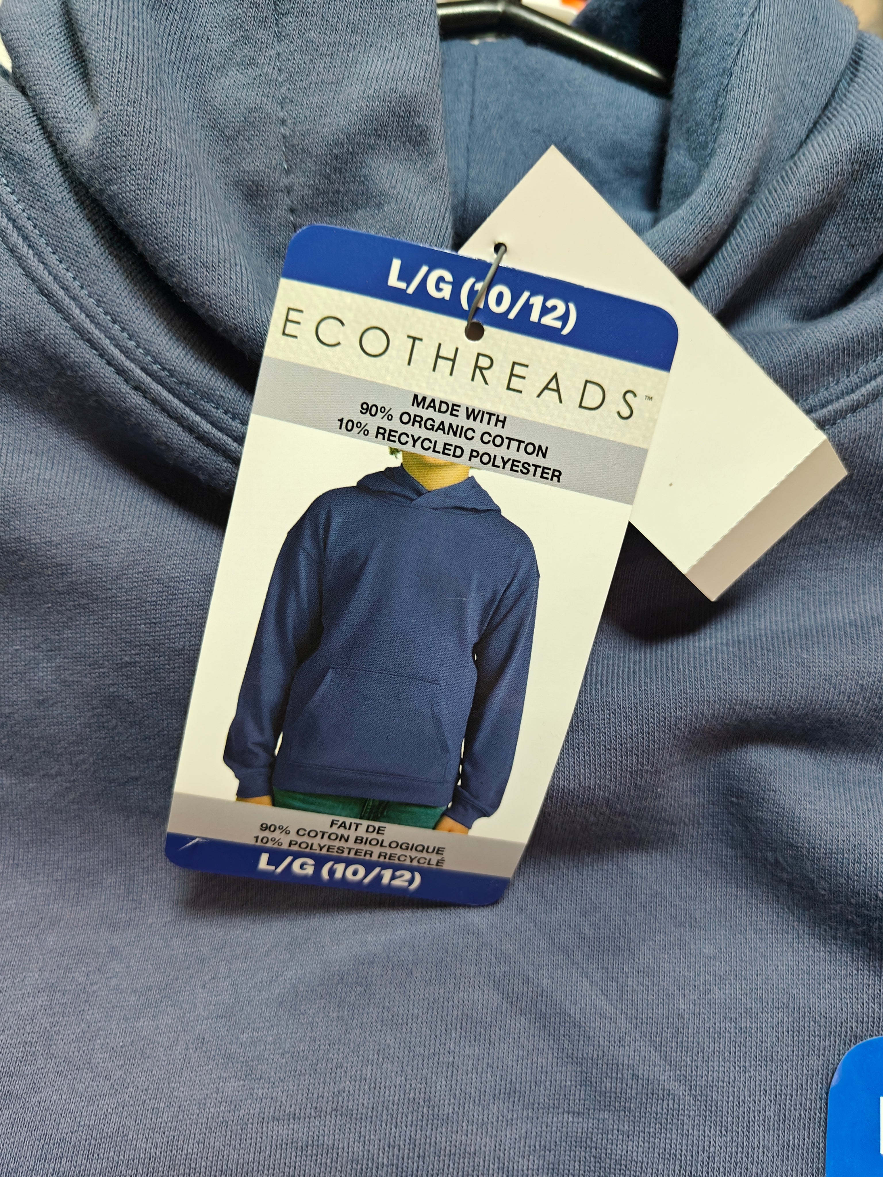 Sudadera EcoThreads con Capucha para Niño - Azul Denim