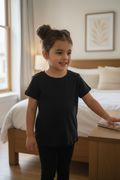 Polera Old Navy Niña Talla 10 (M) | Color Negro Sólido – Algodón Soft-Touch de Alta Calidad