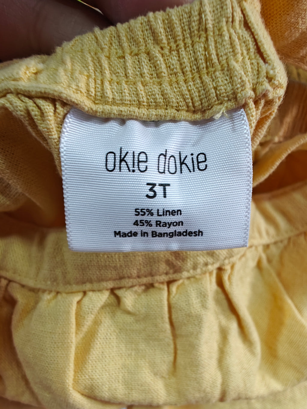 Vestido de Tirantes Okie Dokie para Niña - Amarillo Girasol (Talla 3T)