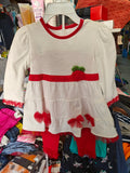 Conjunto de Vestido y Leggings para Bebé - Diseño Navideño/Festivo