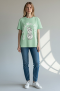Polera Arthur "Get Along With Each Other" Talla M | Verde Menta – Algodón Soft-Touch | Edición Especial Nostalgia