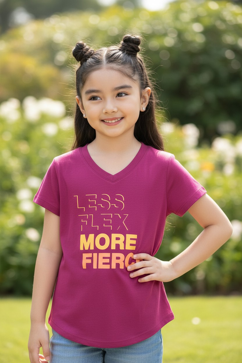 Polera Deportiva Reebok Kids – Edición "More Fierce" – Magenta Quick-Dri de 4 años