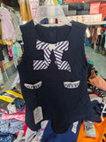 Vestido Infantil Navy con Lazo de Rayas - Mini Kids
