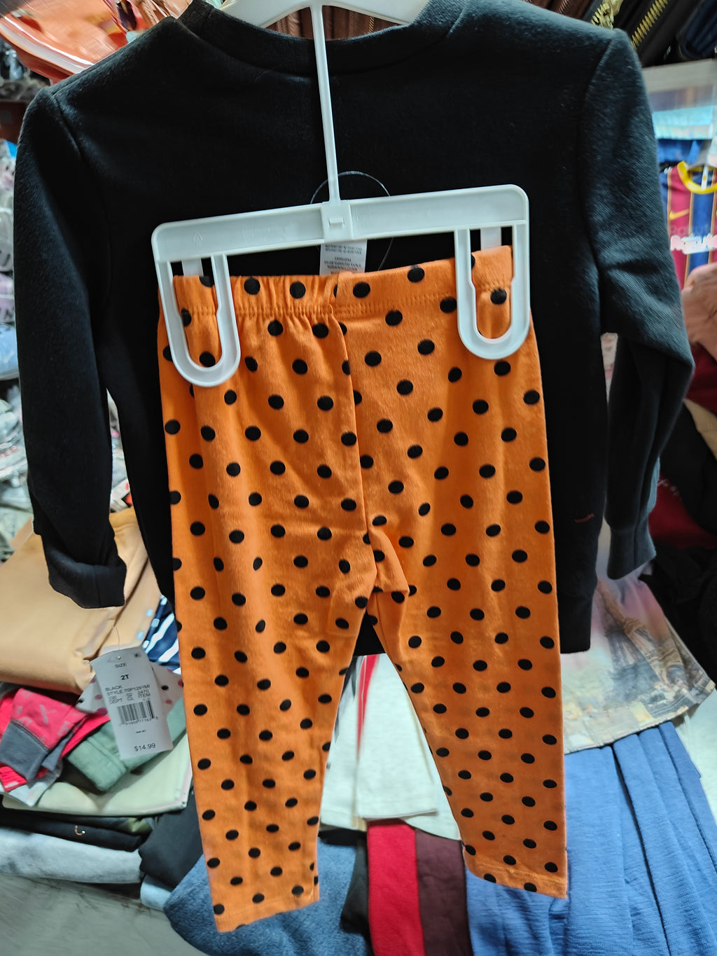 Conjunto de Halloween Minnie Mouse – Sudadera y Leggings (Talla 2T)