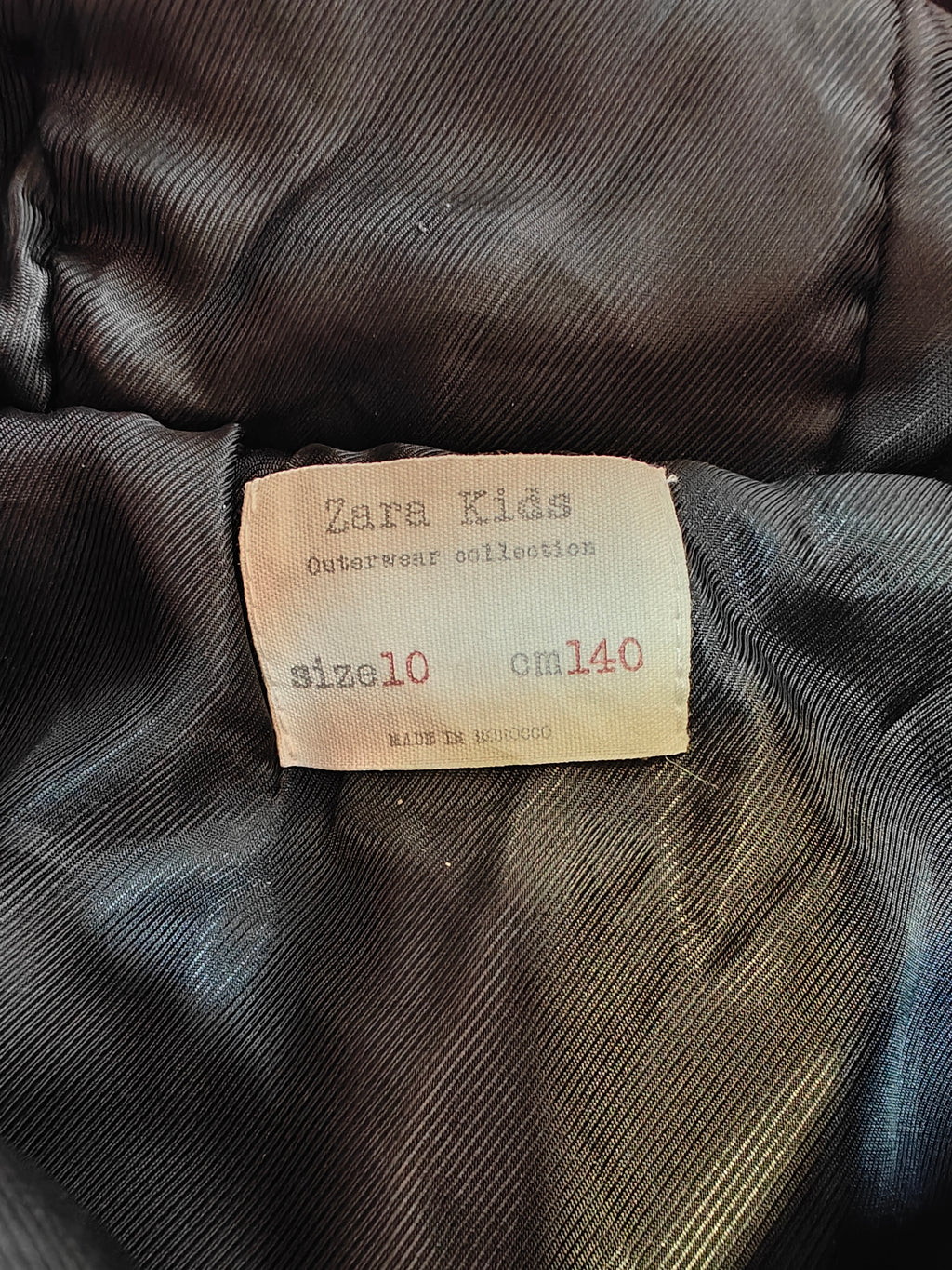 Chamarra Zara Kids Tipo Duffle Con Capucha De Pelaje - Talla 10 (140cm)