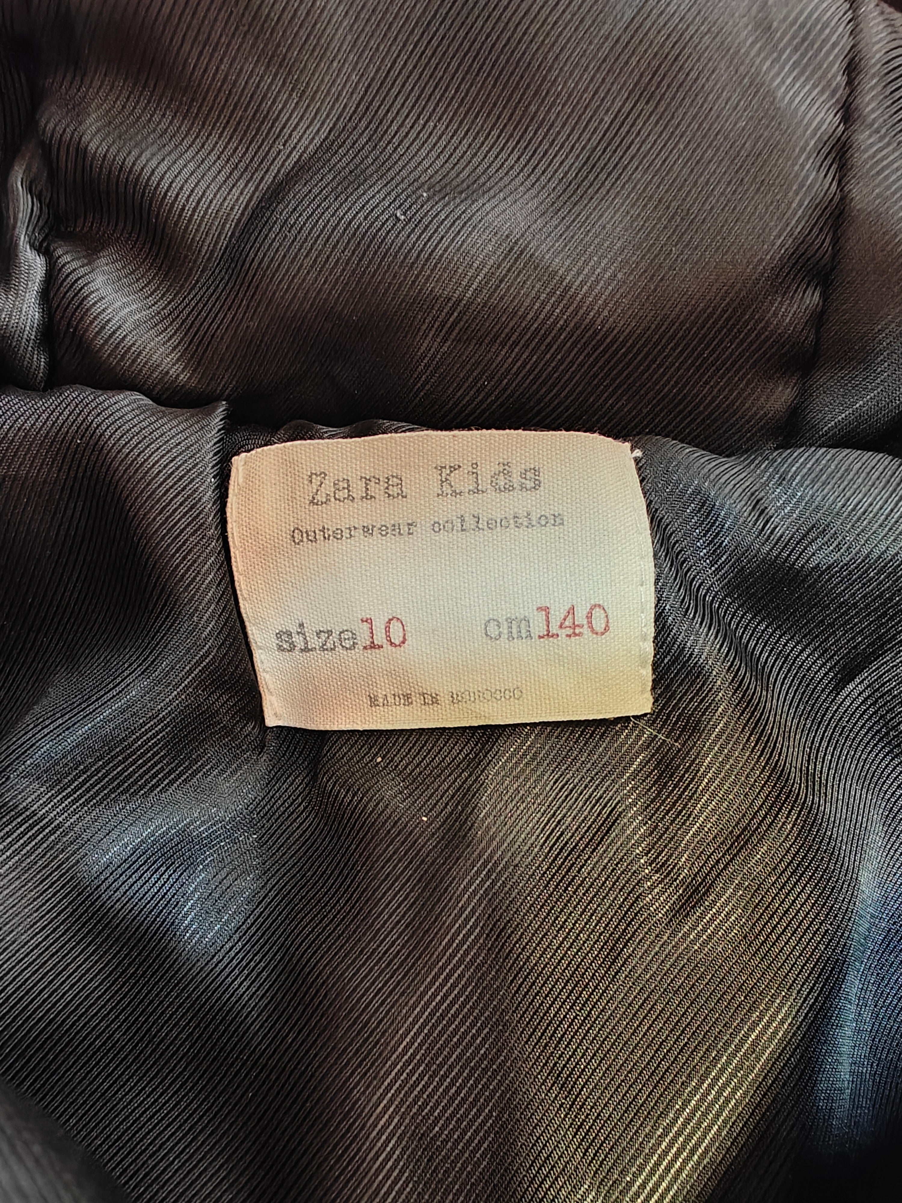 Chamarra Zara Kids Tipo Duffle Con Capucha De Pelaje - Talla 10 (140cm)