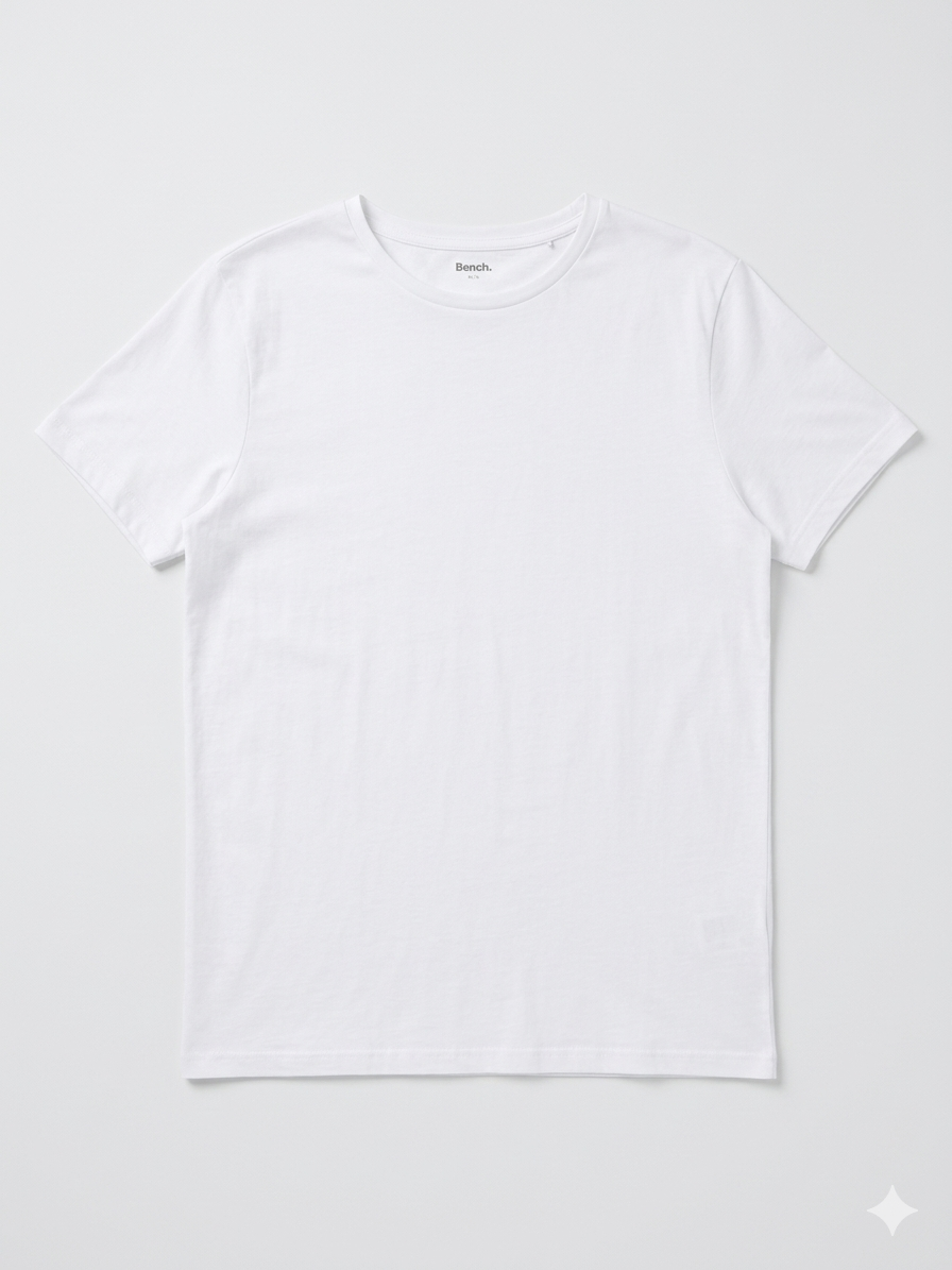 Polera Bench. Mujer Talla XL | Color Blanco Sólido – Algodón Premium Soft-Touch | Básico de Corte Moderno