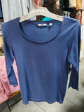 Camiseta Uniqlo de Algodón Premium - Azul Denim (Talla M)